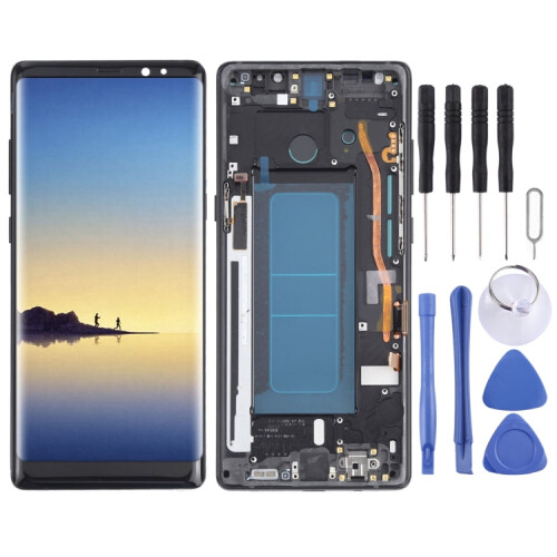 OLED LCD Screen for Samsung Galaxy Note 8 SM-N950 Digitizer Full Assembly with Frame (Black) 1