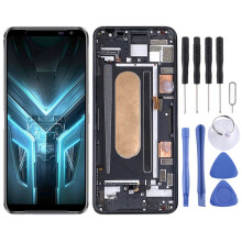 Original OLED LCD Screen for Asus ROG Phone 3 ZS661KS I003DD Digitizer Full Assembly with Frame(Black)