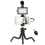PULUZ  4 in 1 Vlogging Live Mini Octopus Bracket Kit + Studio Light + Microphone + Phone Clamp Kits(Black) 3