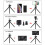 PULUZ  4 in 1 Vlogging Live Mini Octopus Bracket Kit + Studio Light + Microphone + Phone Clamp Kits(Black) 6