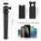 PULUZ  4 in 1 Vlogging Live Mini Octopus Bracket Kit + Studio Light + Microphone + Phone Clamp Kits(Black) 4