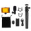 PULUZ  4 in 1 Vlogging Live Mini Octopus Bracket Kit + Studio Light + Microphone + Phone Clamp Kits(Black) 11