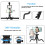 PULUZ  4 in 1 Vlogging Live Mini Octopus Bracket Kit + Studio Light + Microphone + Phone Clamp Kits(Black) 5