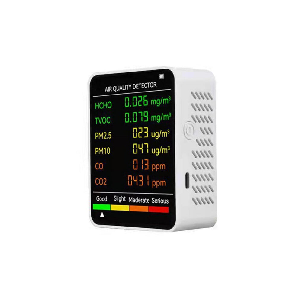 PM2.5/PM10 Air Quality Detector Indoor Air Quality Monitor(White)