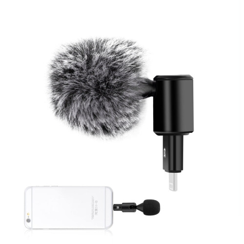 PULUZ 8PIN Jack Mobile Phone Omnidirectional Condenser Adjustable Microphone(Black) 1