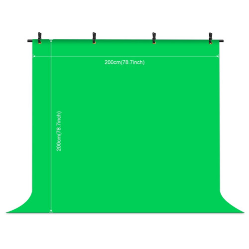 PULUZ 2x2m T-Shape Photo Studio Background Support Stand Backdrop Crossbar Bracket Kit with Clips(Green) 2