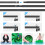 PULUZ 2.9x2m Photo Studio Background Support Stand Backdrop Crossbar Bracket Kit with Red / Blue / Green Polyester Backdrops 5