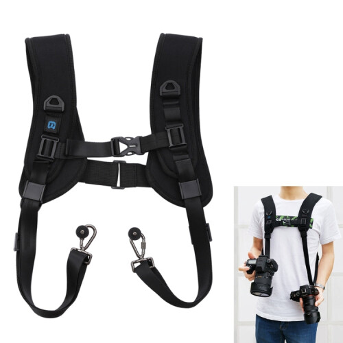 PULUZ Quick Release Double Shoulder Harness Soft Pad Decompression Foam Strap Belt for DSLR Digital Cameras 1