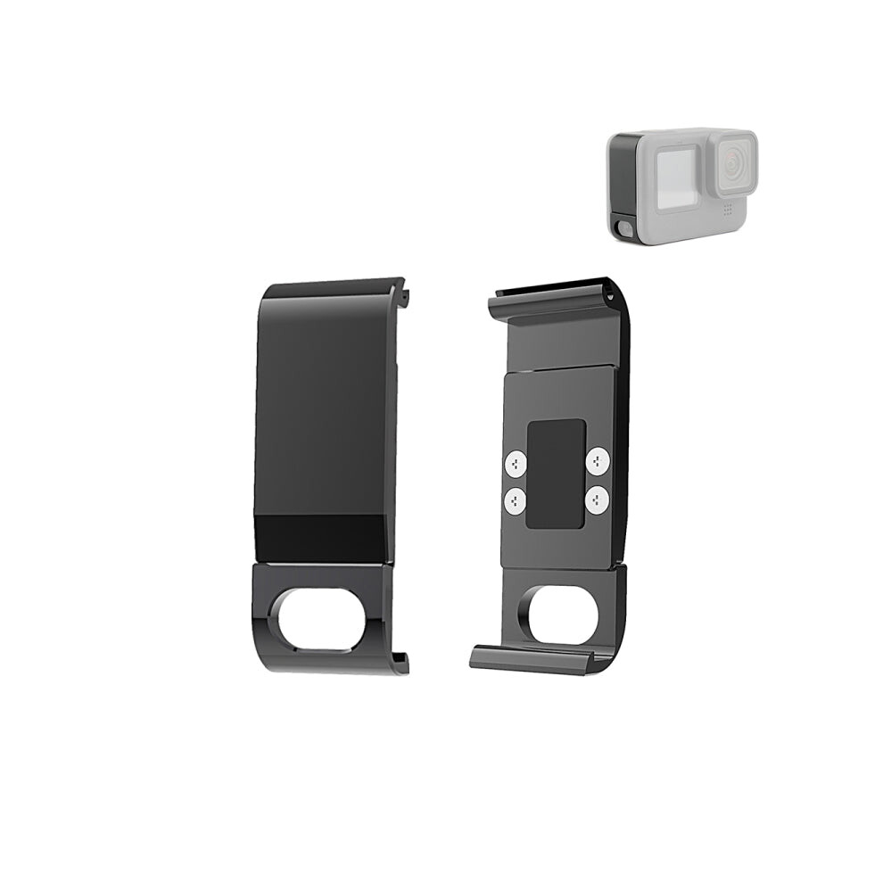 Puluz Metal Battery Side Interface Cover For Gopro Hero12 /11 /10 /9 (Black) Black 8431571041727