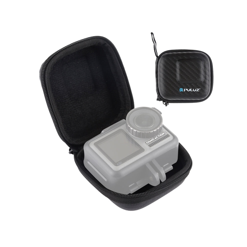 Puluz Mini Portable Carbon Fiber Storage Bag For Dji Osmo Action, Gopro, Mijia, Xiaoyi And Other Similar Size Cameras 8435397114719