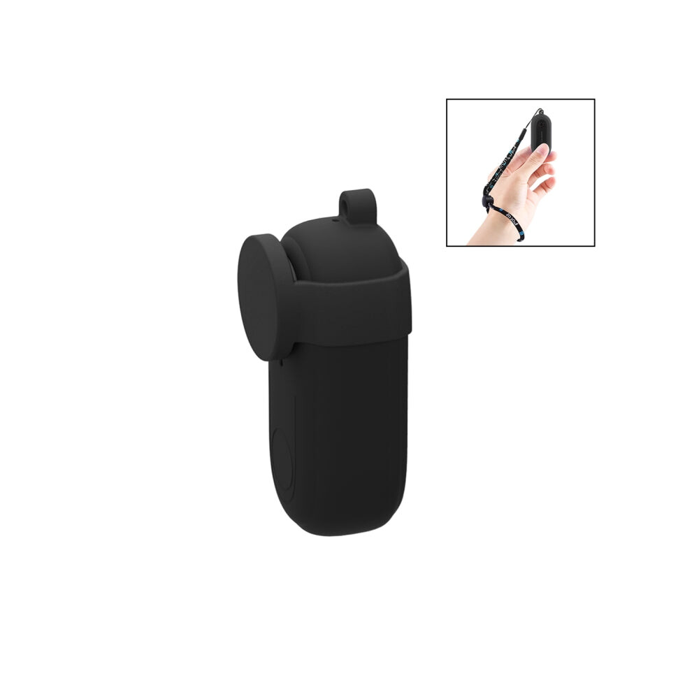 Puluz Silicone Protective Case With Lens Cover For Insta360 Go 2(Black) Black