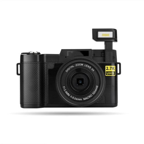 R2 2.7K Vlog Camera 4X Zoom Digital Camera with 3.0 inch Flip Screen (Black) 2