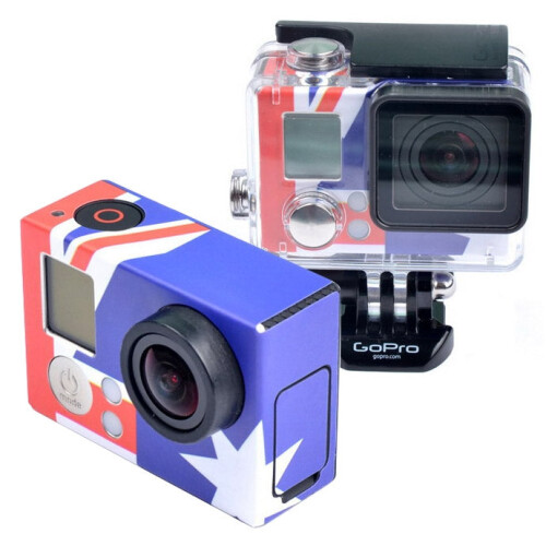 Retro AU Flag Pattern Case Sticker for GoPro HERO3+ /3 2