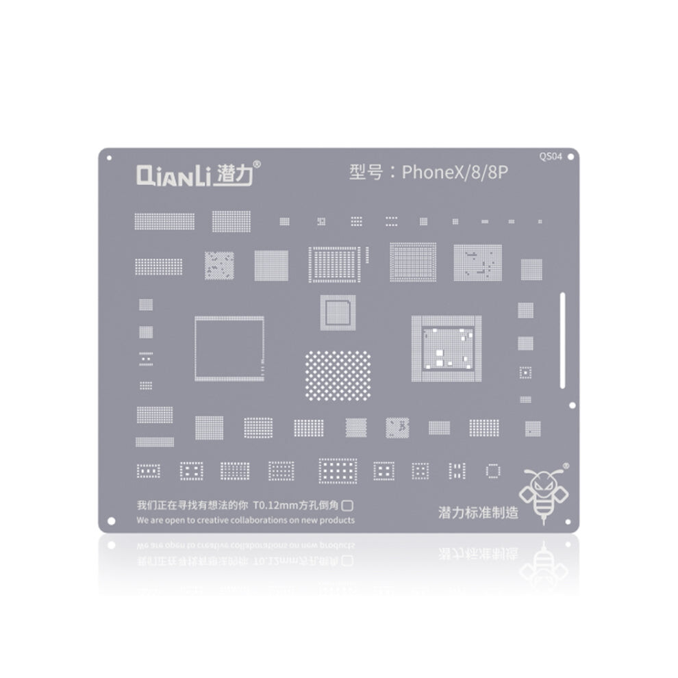 Qianli Qs04 Bumblebee Stencils Bga Reballing Planting Tin Plate For Iphone X/8/8 Plus 190605032169