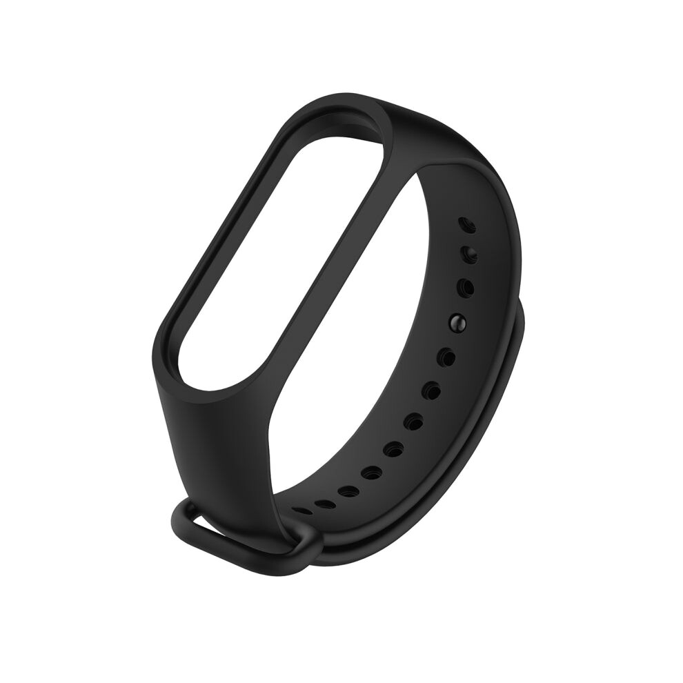 Silicone Watch Band for Xiaomi Mi Band 3(Black)