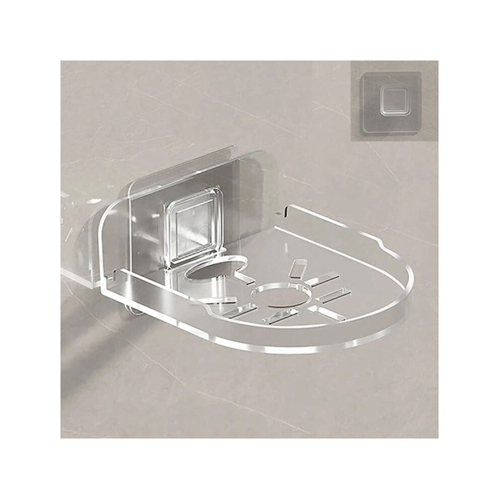 Traceless Wall Mounted Camera Bracket Home No-Punch Surveillance Rack Router Shelf(Transparent) 8435397114658