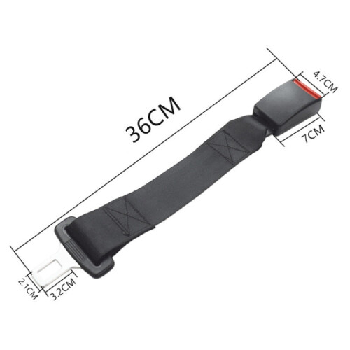 Universal Car Seat Belt Extension Strap, Length: 36cm 2