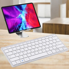 WB-8022 Ultra-thin Wireless Bluetooth Keyboard for iPad, Samsung, Huawei, Xiaomi, Tablet PCs or Smartphones, Portuguese Keys(Silver)