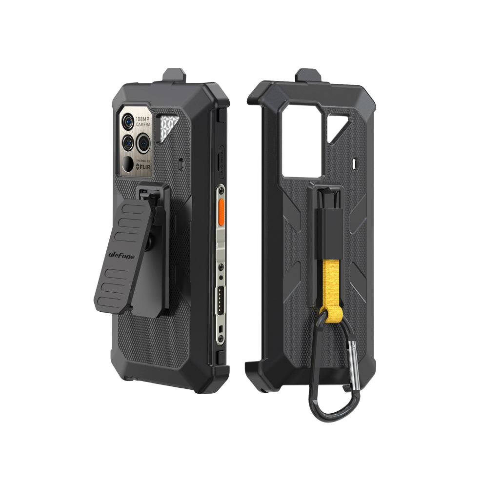 For Ulefone Power Armor 18 Ultra / 18T / 18T Ultra Ulefone Back Clip Phone Case with Carabiner (Black)