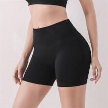 Women Fitness Sports Butt Lifting Shorts Shaping Beauty External Wear Leggings, Size: L/XL(Black)