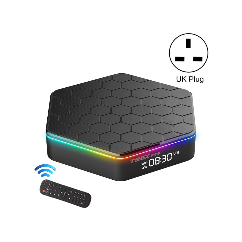 T95z Plus 8K Wifi6 Android 12.0 Smart Tv Box With Remote Control, 4Gb+128Gb, Allwinner H618 Quad-Core(Uk Plug) 8431777758481