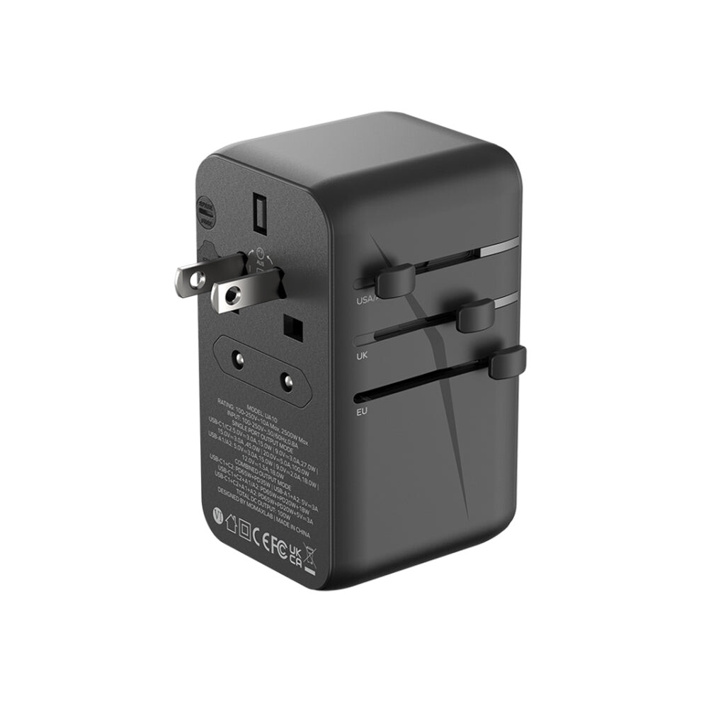 Momax Ua10d 1-World Gan Pd 100W Fast Charger Power Adapter 664689792900