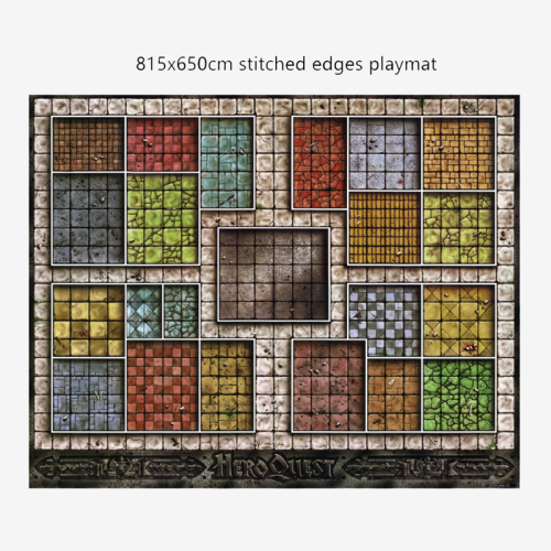 (2) Custom Big Playmat Tablemat HeroQuest 815x650 with Stitched Edges (Big 2