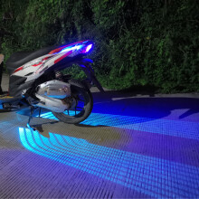 (Ice Blue) 2 Pcs Motorcycle Angel Wings LED Projection Lamp Body Door Shadow Laser