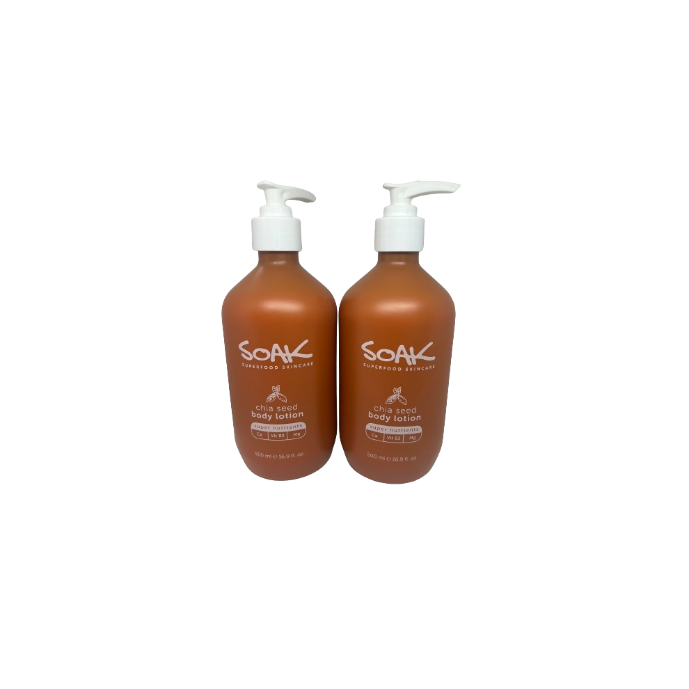 Soak Body Lotion Chia Seed Skin Care 500ml x 2