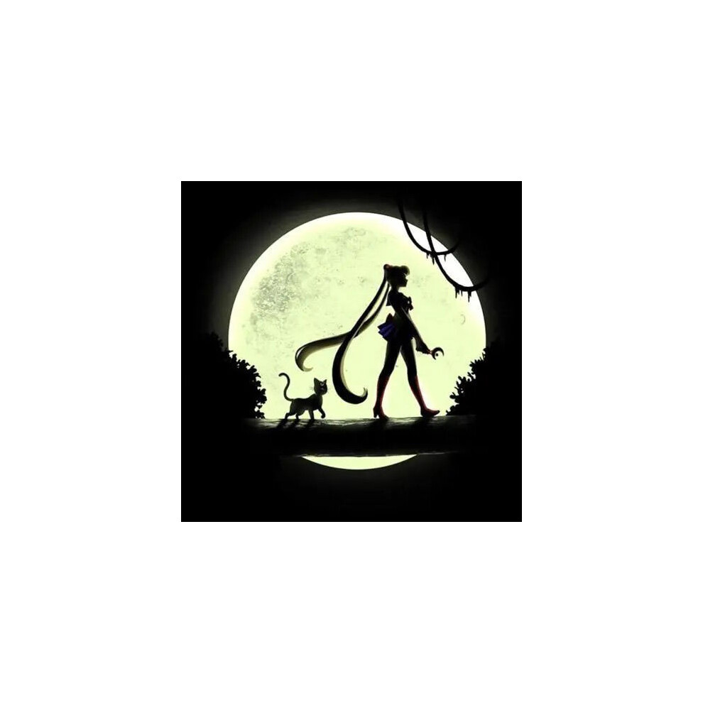 (Warm White) Anime Cute Girl MiniMoon Magic Circle Projection Lamp Car Cartoon Welcome-image-OPC-PFBKN5W-NEW