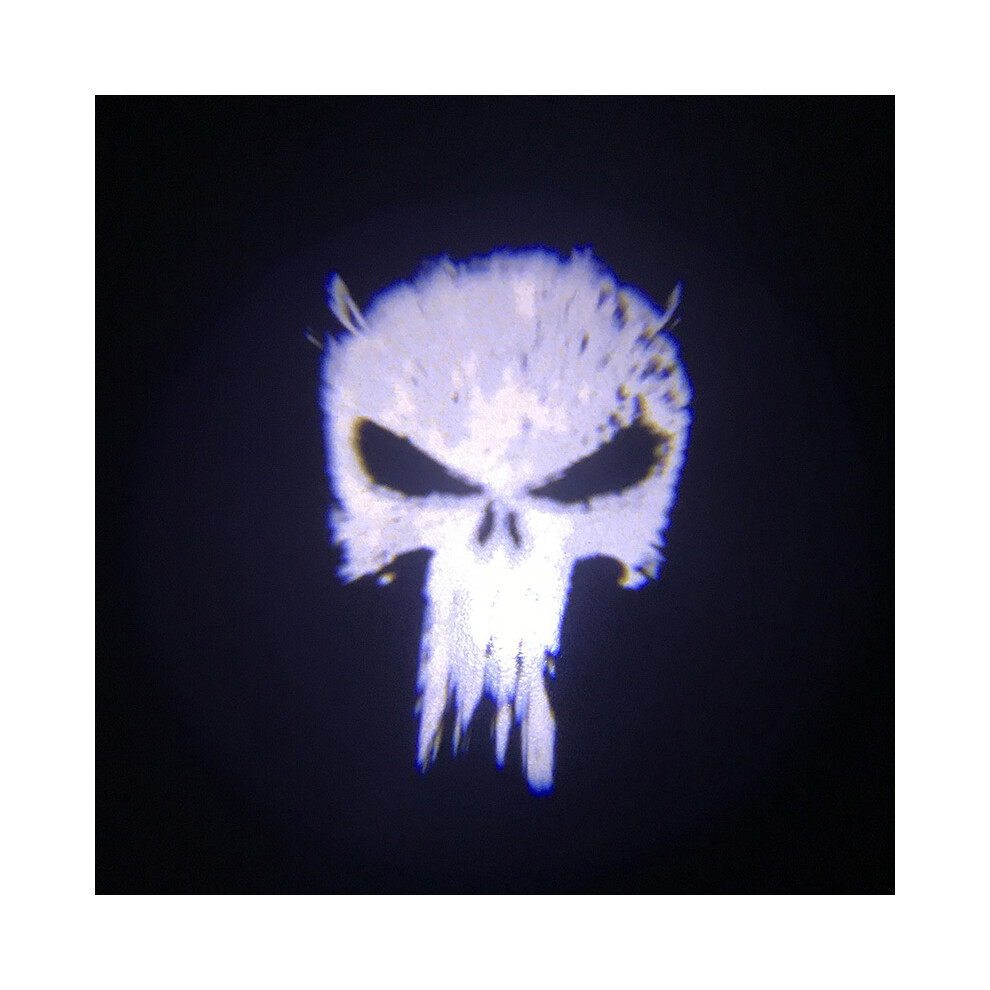 ( Skull) 1Pc Universal Led Car Door Welcome Laser Projector Logo Ghost Shadow Night White 8902774176542