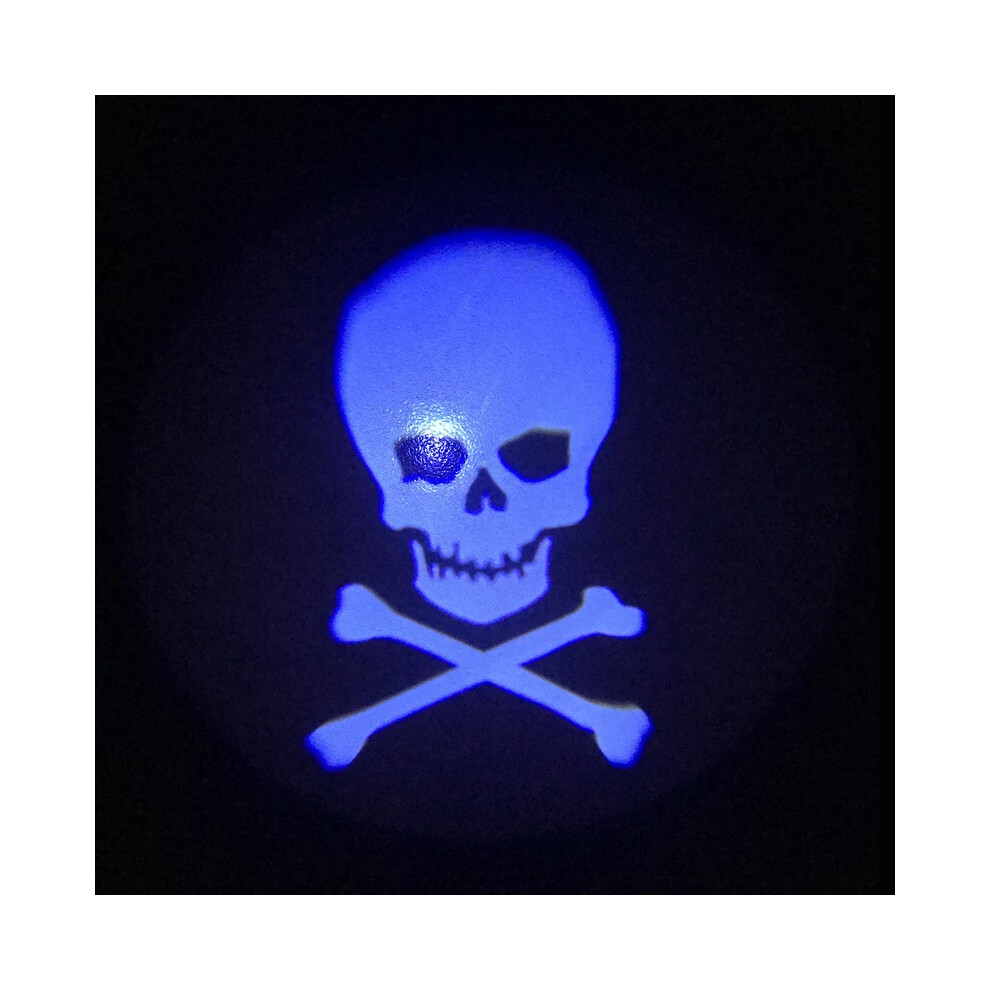 ( Skull) 1Pc Universal Led Car Door Welcome Laser Projector Logo Ghost Shadow Night Blue 8902774176559