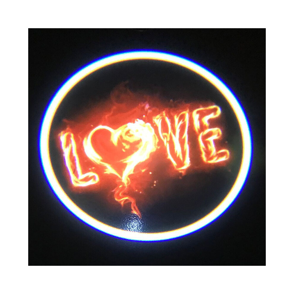 (Love) 1Pc Universal Led Car Door Welcome Laser Projector Logo Ghost Shadow Night 8902774176597