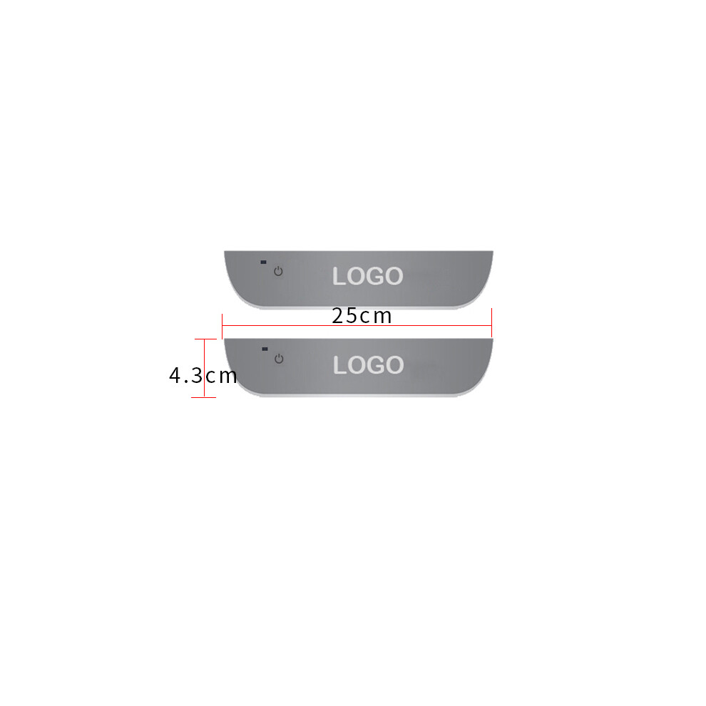 (Customized, 2Pcs Rear Door) Customized Car Welcome Door Illuminated Sill Logo Lamp Led Car Pedal Light 8902774183540