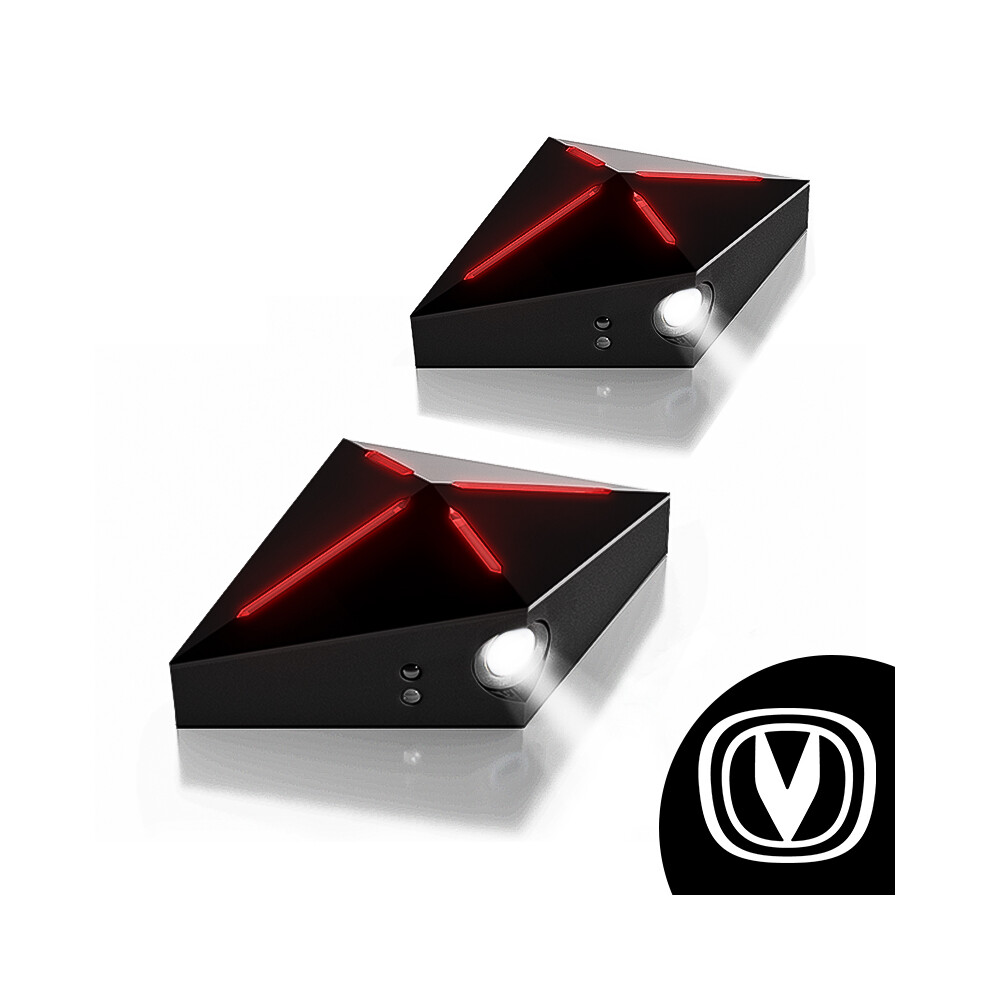(Changan ) 2Pcs Car Door Welcome Warning Accessories For Changan Cs15 Cs35 Black/Light 8902774183656