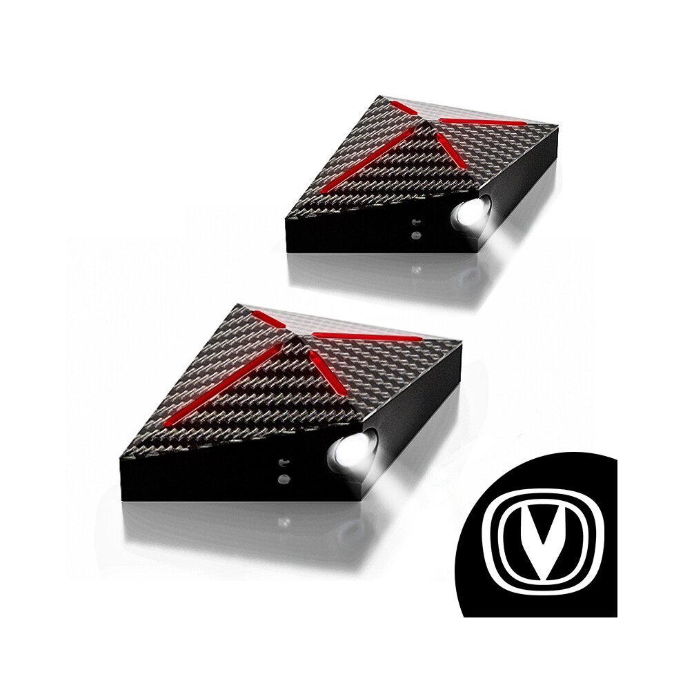 (Changan Carbon Fibre) 2Pcs Car Door Welcome Warning Accessories For Changan Cs15 Cs35 Light 8902774183632