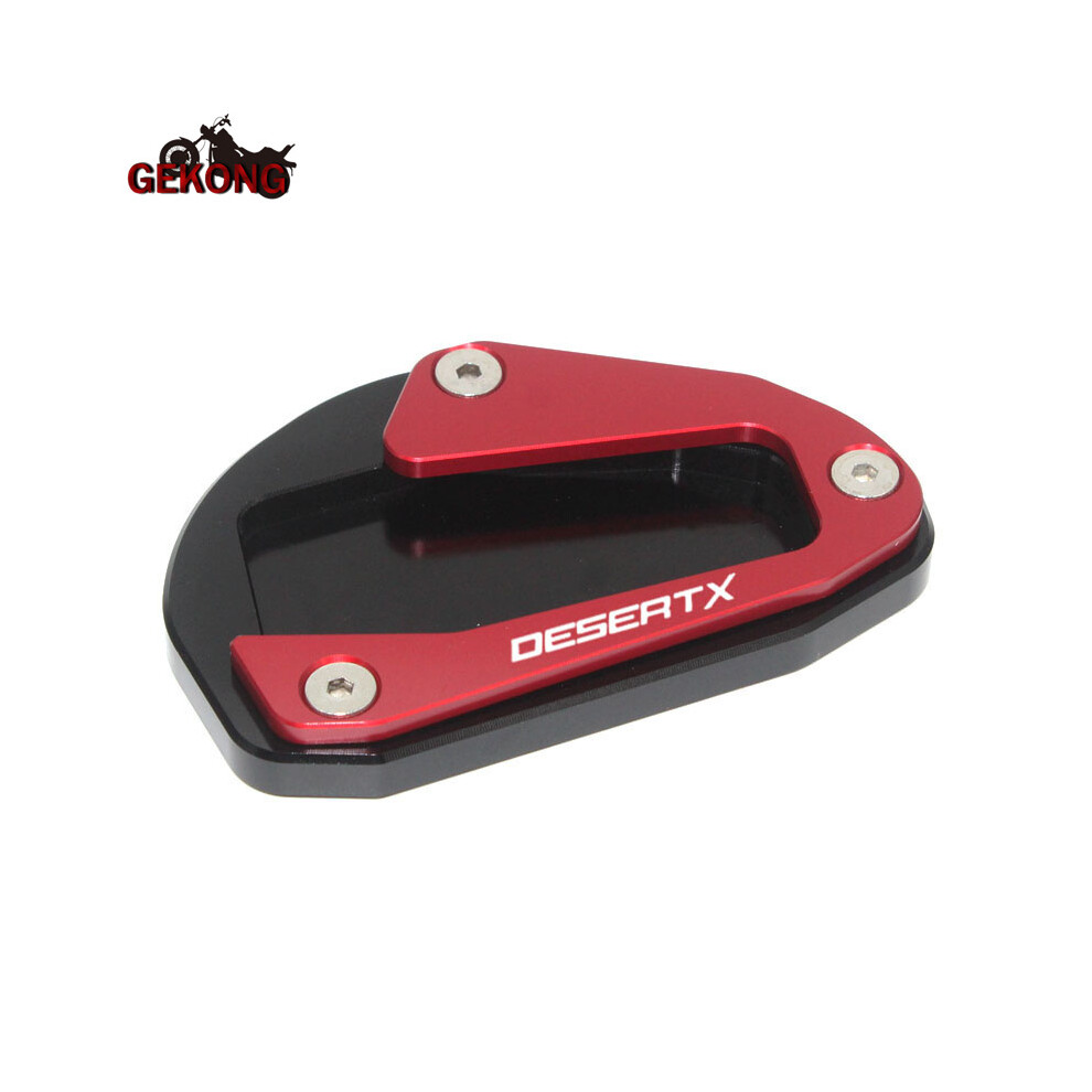 (Red) Desert X Motorcycles Side Stand Enlarger Plate Kickstand Enlarge Extension Red 8902774008454