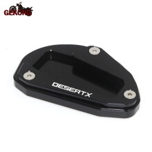 (Black) Desert X Motorcycles Side Stand Enlarger Plate Kickstand Enlarge Extension