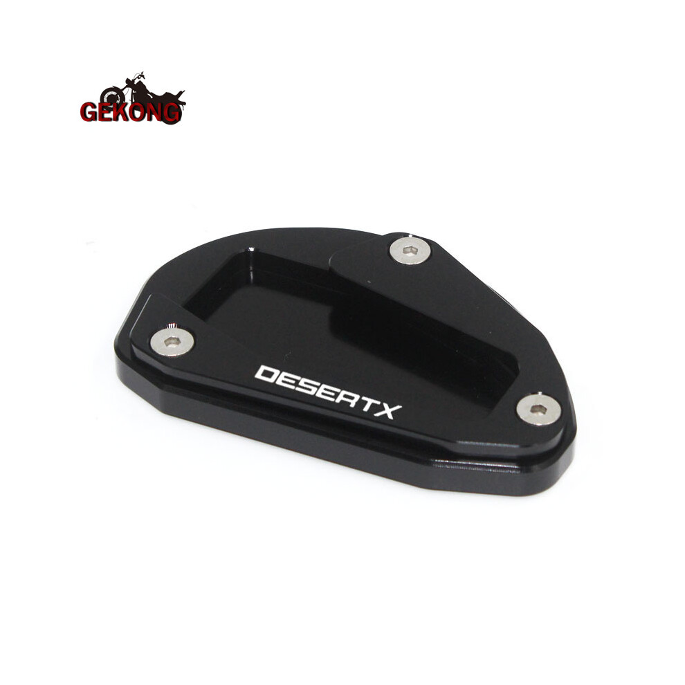 (Black) Desert X Motorcycles Side Stand Enlarger Plate Kickstand Enlarge Extension Black 8902774008461