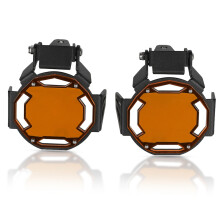 (Orange) Flipable Fog Light Protector Guard Lamp Cover 2019 2020 2021 For BMW R1250GS