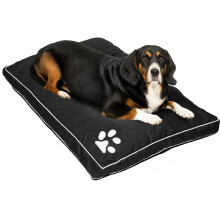 (Black, X Large) Waterproof Dog Bed Large & Extra Large Pet Washable Zipped Mattress Cushion