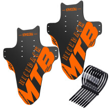 (Orange 2PCS) 2PCS New 2022 Mud guard Bicycle Mountain Road Bike Fenders Wings Cycling