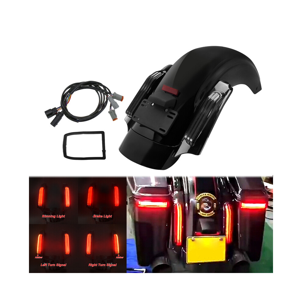 (Rear Fender System A) Motorcycle Led Rear Fender System For Harley Touring 14-2021 Electra Glide Red 8902774203958