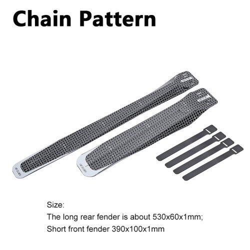 (Chain Pattern) Bicycle Mudguard Wings Foldable Bicycles Front Rear Tire Guard Lightweight