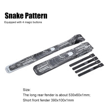 (Snake Pattern) Bicycle Mudguard Wings Foldable Bicycles Front Rear Tire Guard Lightweight