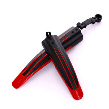 (Black Red) 2Pcs Road Bike Fenders Stylish Mudguard Plastic Mountain Bike Bicycles
