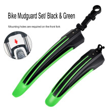 (Green Fender Set) Bike Mudguard Bicycle Road Front Rear Fender Mud Guard Wings For 20-26