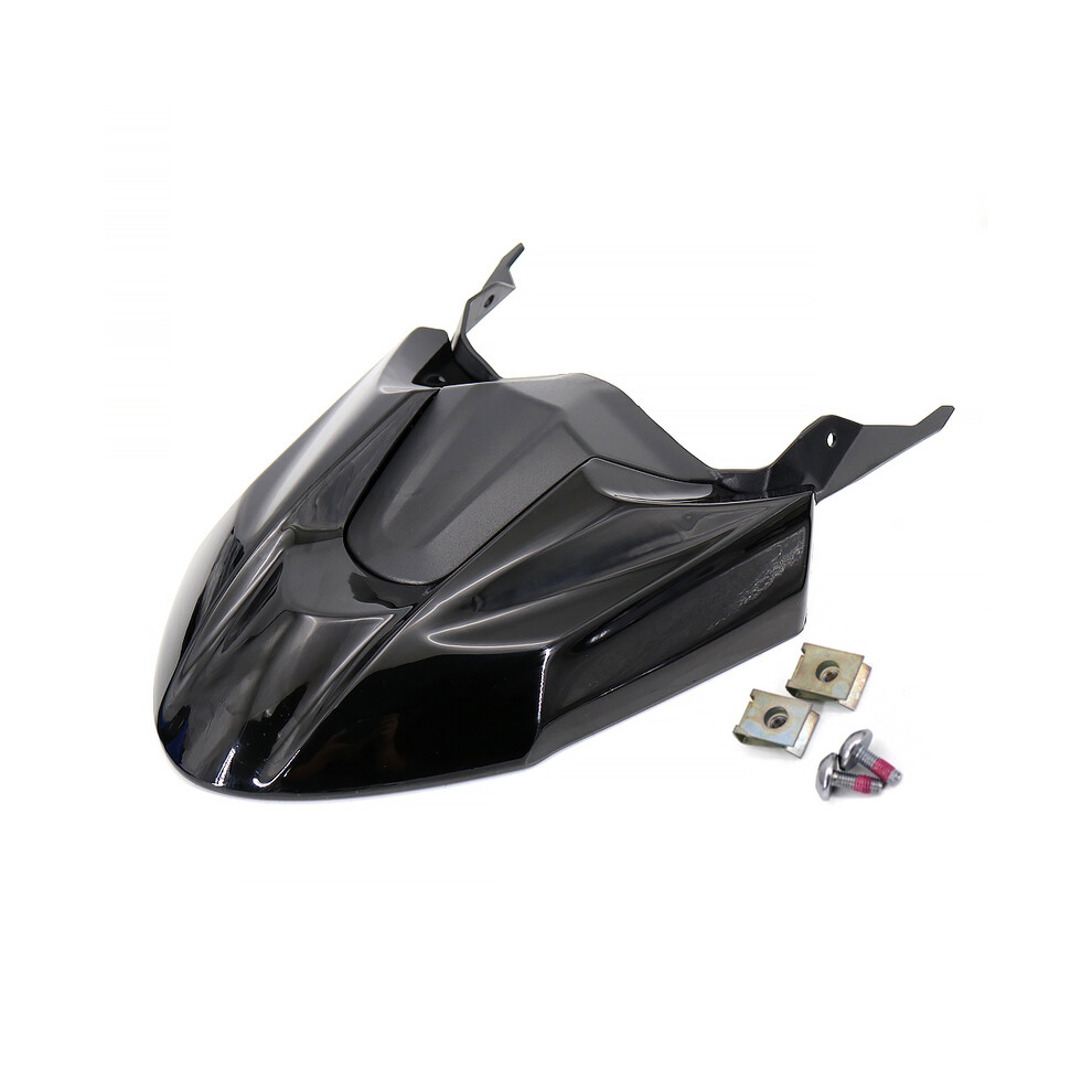 (Black) Motorcycle Accessories Front Fender Mudguard Beak Cowl Guard Extension Black 8902774213865