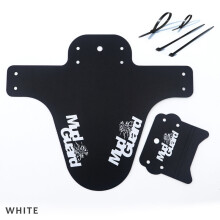 (White) New 2019 Bicycle Fenders Plastic Colorful Front Rear Bike Mudguard Mountain