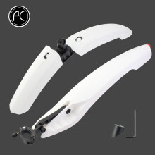 (WHITE) PCycling Bicycle Mudguard Front/Rear Quick Release Fenders Road Bike Fender
